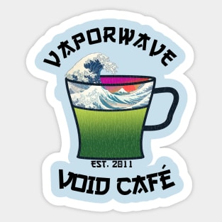 Vaporwave Aesthetic Great Wave Off Kanagawa Cafe Coffee Tea T-Shirt Sticker